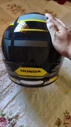 Capacete Original Honda HFS - Preto, Amarelo e Cinza