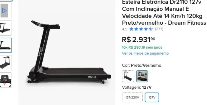 Esteira Dream fitness 127v