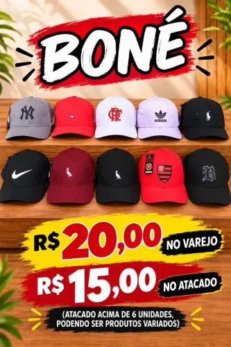 Boné (15 reais no atacado)