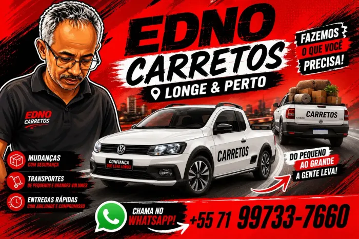 Carreto disponível 24 horas 