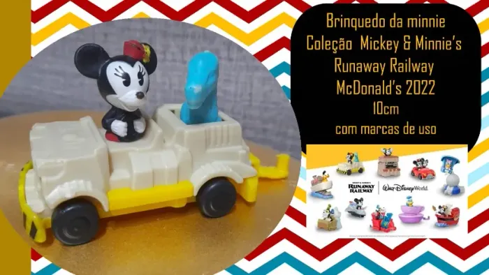 brinquedo minnie mcdonalds runaway railway 2022