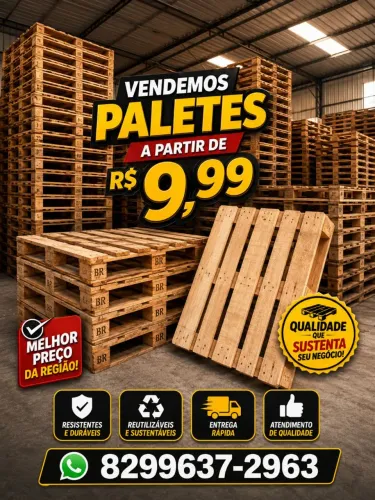 VENDO PALETES A PARTIR DE R$9,99