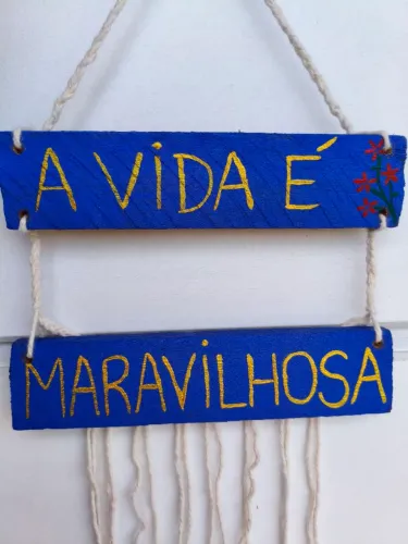 Decoração A vida é maravilhosa