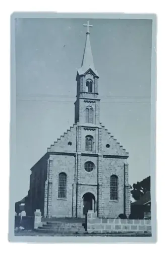 Foto antiga "Igreja Matriz São Pedro" Gramado '- RS anos 40