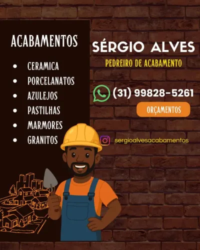 Pedreiro de acabamentos/azulejista.