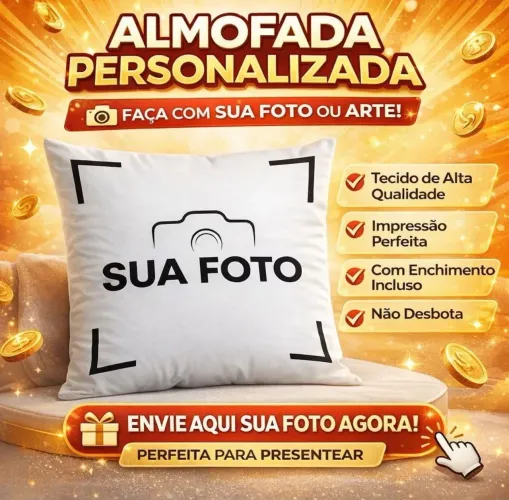 Almofadas personalizadas medida 50x50 