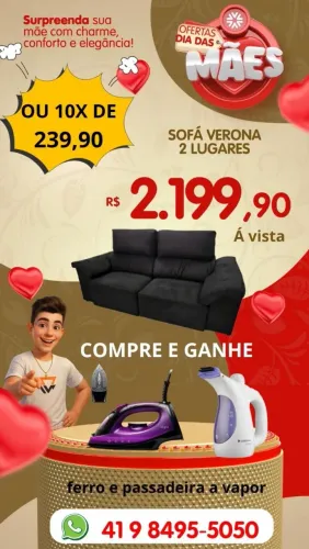 Sofá compre e ganhe