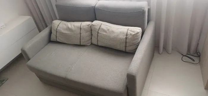 Sofá-cama cinza - combinamos entrega (pequenos arranhões)