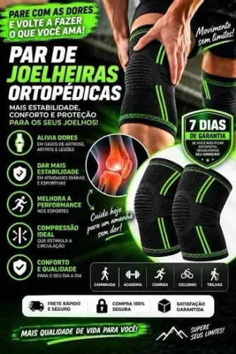 Par de Joelheiras de Compreensão Ortopédica