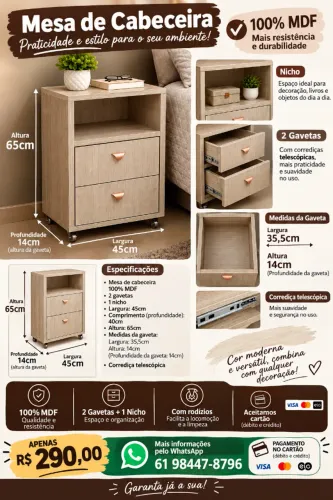 Mesa de Cabeceira 