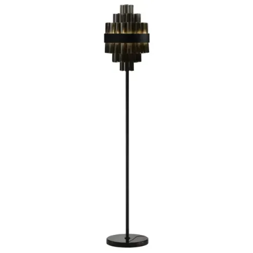 COLUNA CROWN PRETO FOSCO VIDRO FUME 170X30CM 27W LED 1600LM 2700K ZR122-SKY STARLUX 