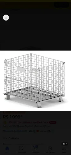 Gaiola Aramada Rack Cesto Galvanizado