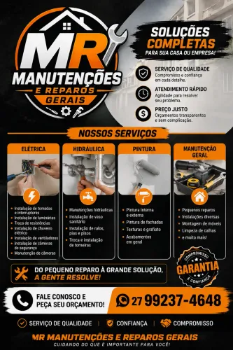 MR Manutenções e Reparos - Serviços Residenciais e Comerciais