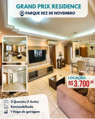 Grand Prix Residence | Apartamento Semimobiliado com 2 Quartos (1 Suíte) | LOCAÇÃO | Parqu