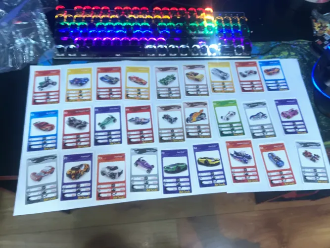 Jogo Hot Wheels Hot Cards Completo 2008 Mattel - 35 Cartas + Regras