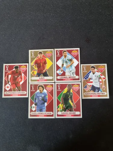 Figurinhas Extra Legends e Rookies da Copa do Mundo 2022 Qatar?