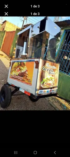 Carrinho de churrasco grego