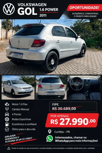 Volkswagen Gol Geração V Power 1.6 8V MI Total Flex Mec. 4P 2011
