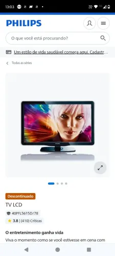 Tv LCD 40 Pol não é Smart 