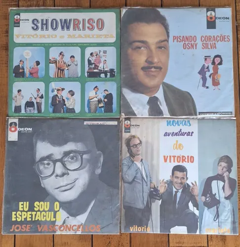 4 discos de vinil de humor anos 60
