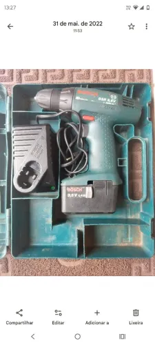 Ferramenta Bosch 9,6V Antiga Conservada ainda com manual 