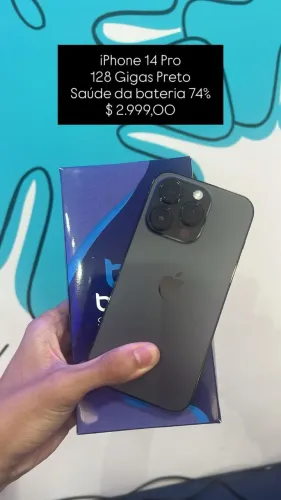 Aparelho seminovo: iPhone 14 Pro 128gb - aparelho em estado de novo / Loja física 
