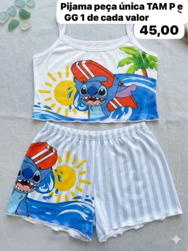Pijamas cropped do P ao GG
