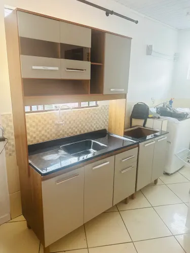 Cozinha compacta com Pia e balcao para fogão cooktop / NOVO 