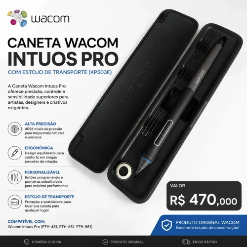 Caneta wacom intuos pro