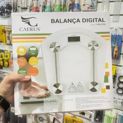 Balança de Banheiro Vidro Temperado até 180kg - Entrega Grátis