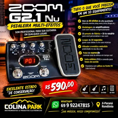 Pedaleira Zoom G2.1 Nu