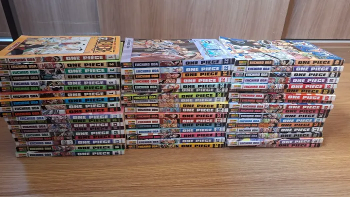 Lote mangás one piece 55 volumes