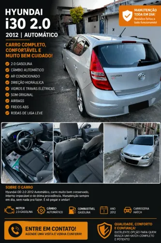 Hyundai I30 2.0 16V 145cv 5P Aut. 2012