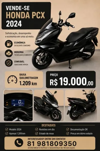 Sua Honda PCX (abaixo da tabela Fipe)