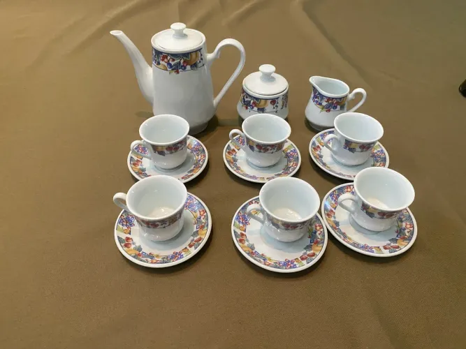 Jogo de Café Porcelana - The Kitchen (Ótimo Estado)