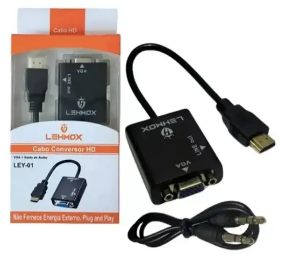 Conversor HDMI x VGA com Audio Ley-01 Lehmox