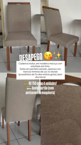 CADEIRAS PARA MESA DE JANTAR