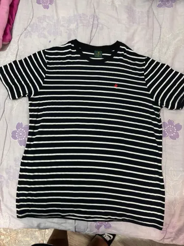 Camiseta Brooksfield listrada preta/branca tamanho M - excelente estado