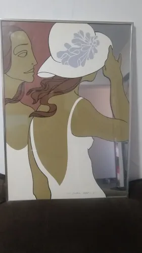 Quadro Juarez Machado - Duas mulheres - Assinado