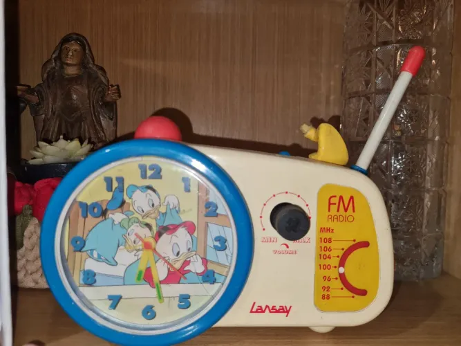 Rádio relógio Disney anos 70