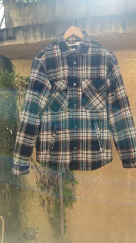 Jaqueta de flanela forrada c sherpa zara P
