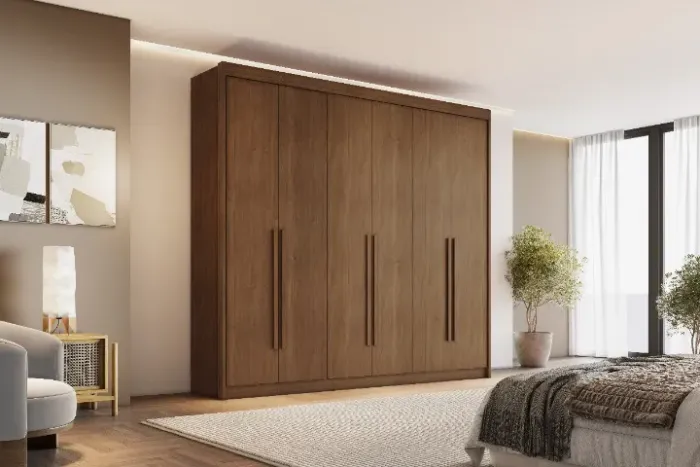 Guarda Roupa Casal 06Ptas 6Gav. Internas 2.39M 100% MDF. Produto Novo Direto de Fábrica.