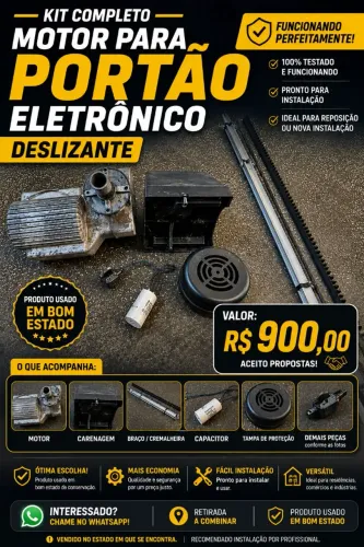 portão eletrônico completo