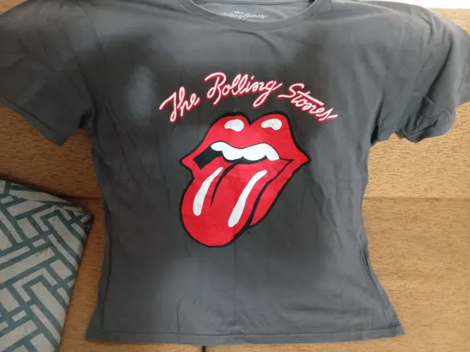 camiseta Rolling Stones oficial G malha fina