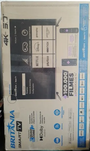 TV Britania 50 polegadas 4K LED Roku - Defeito na Tela