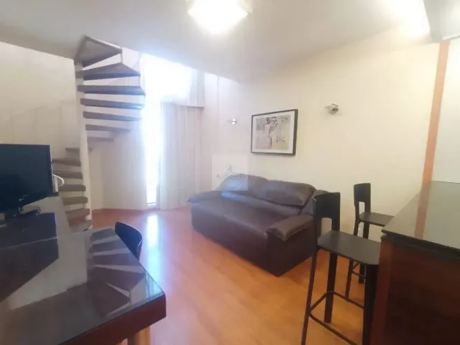 Apartamento para locação mobiliado na Savassi, Belo Horizonte-MG! 1 quarto, 1 suíte, 1 sal