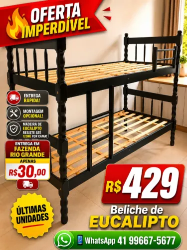 Beliches com qualidade e ótimo acabamento.