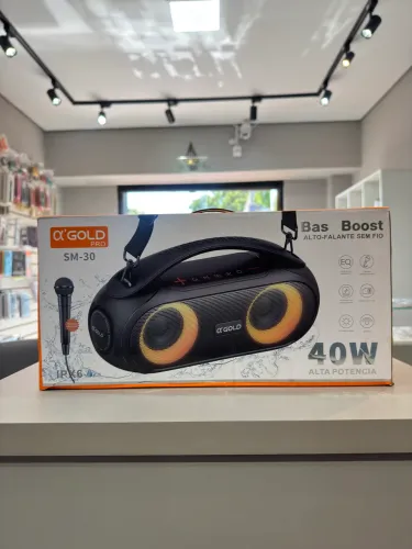 Caixa de som A?GOLD PRO BASS BOOST 40W