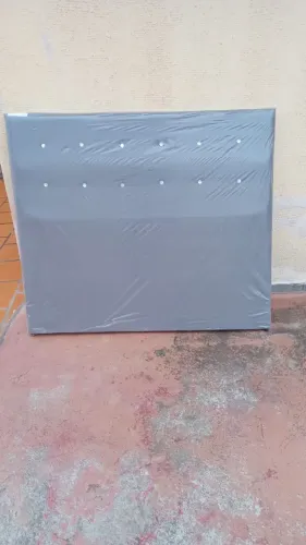 Cabeceira de cama Box cor grafite 140cm largura 120cm altura nova no plástico