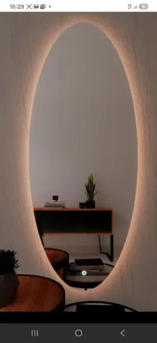 Espelho novo oval medida 1.50x80 com led